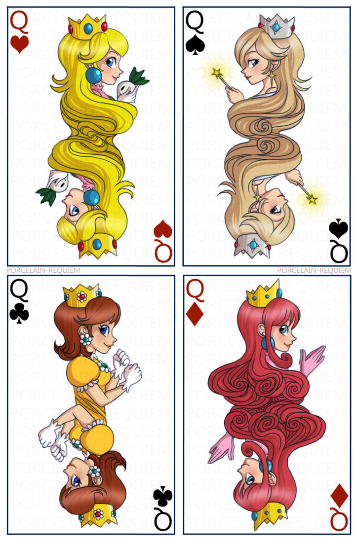 Mario Girls - Queen Cards