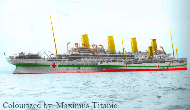 Britannic Colorized HMHS Britannic colorized by Maximus1912 on DeviantArt