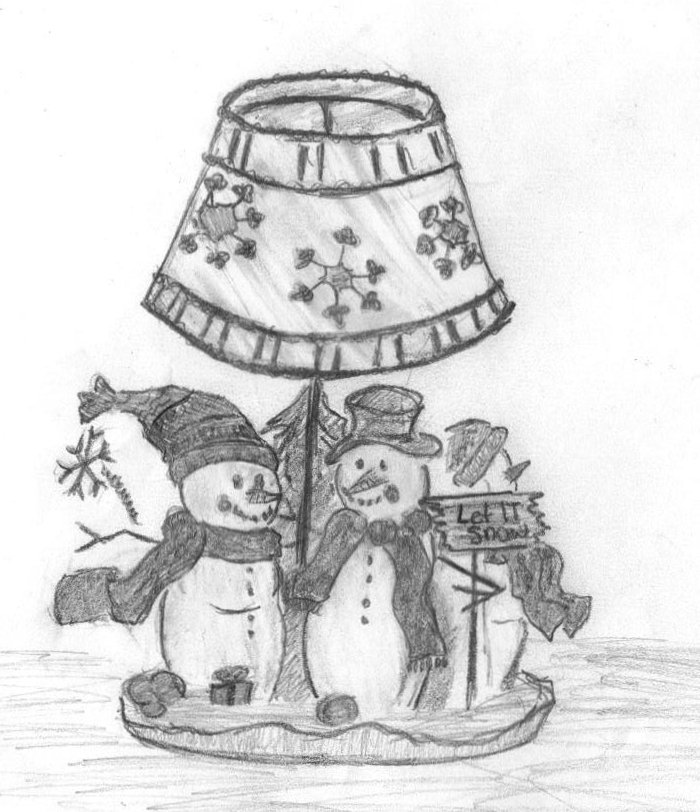 Snowman lamp