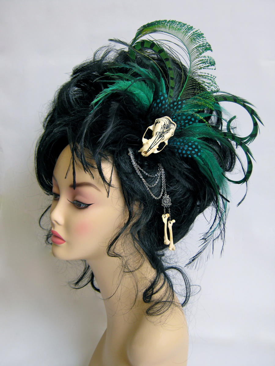 Peacock and Emu feather Headpiece