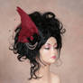 Hand dyed pigeon wing fascinator