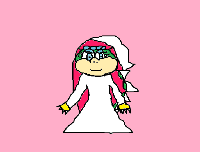 Megan in her wedding dress