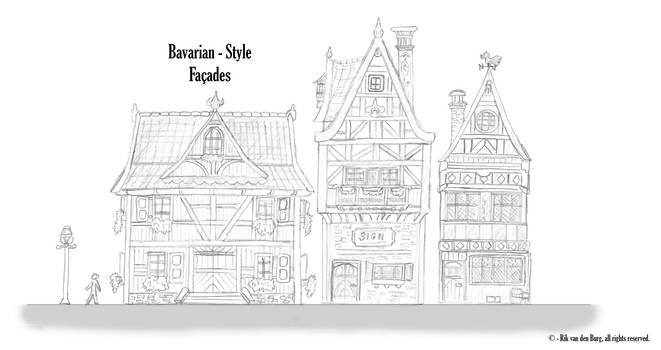 Bavarian facades sketch