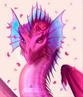 Pink dragon by Noden-s