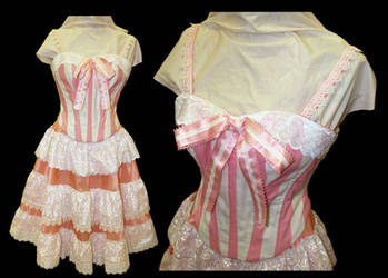 Pink stripe-y Corset