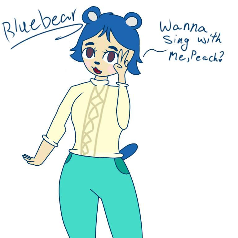 Blue Raspberry Humanized ACNH BLUEBEAR as a human! by hellokitty626 on DeviantArt