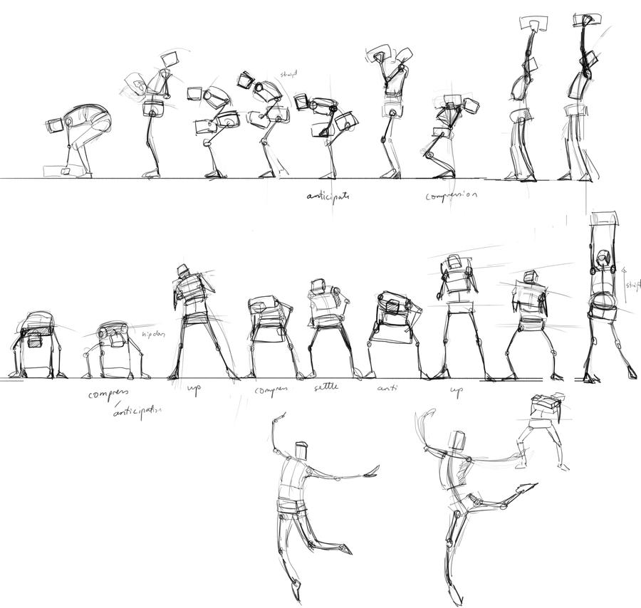 Animation pose sketches by Morisan on DeviantArt