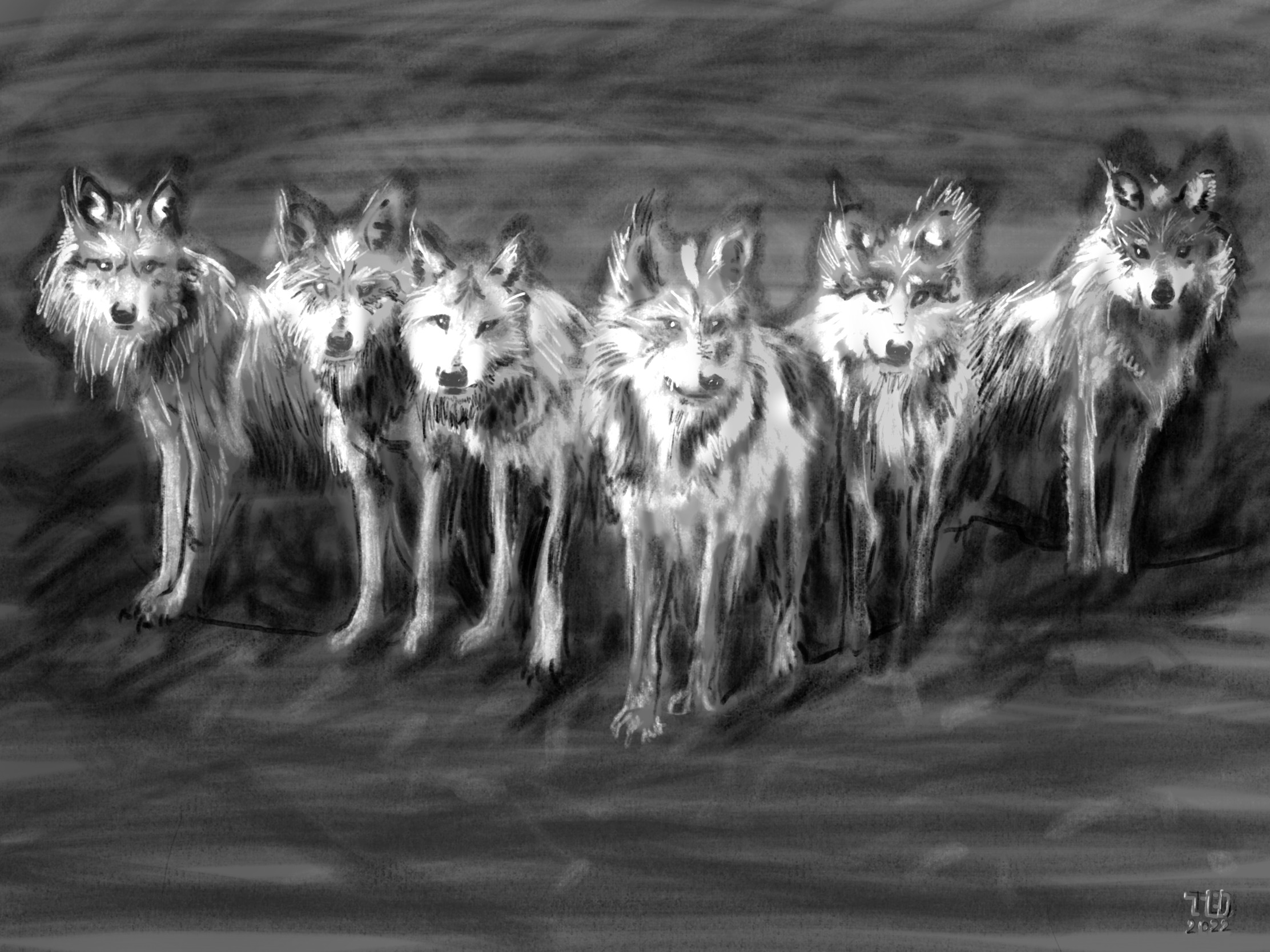 Six Wolves by guybish on DeviantArt