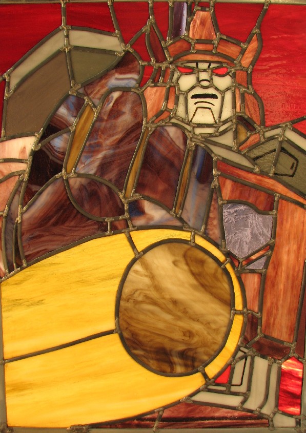 Galvatron Stained Glass