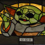 Baby Yoda Stained Glass Panel