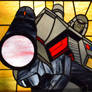 Such Heroic Nonsense Megatron Stained Glass Retake