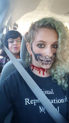 Skeleton makeup and my IRL genderbent friend