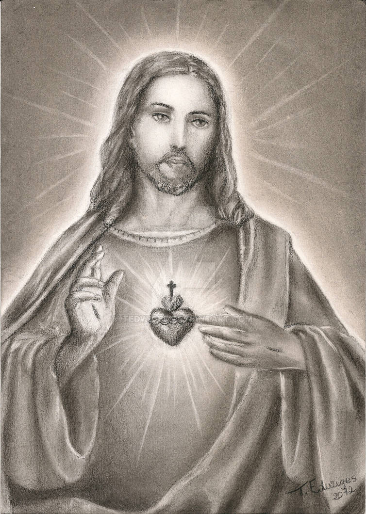 Sacred Heart of Jesus by tedwiges on DeviantArt