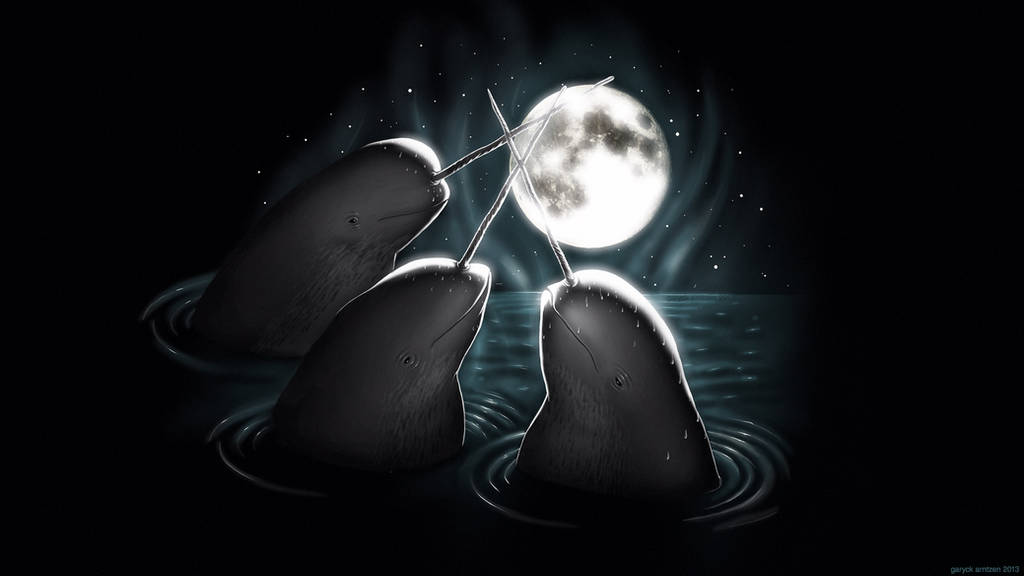 3 Narwhal Moon Wallpaper by GaryckArntzen