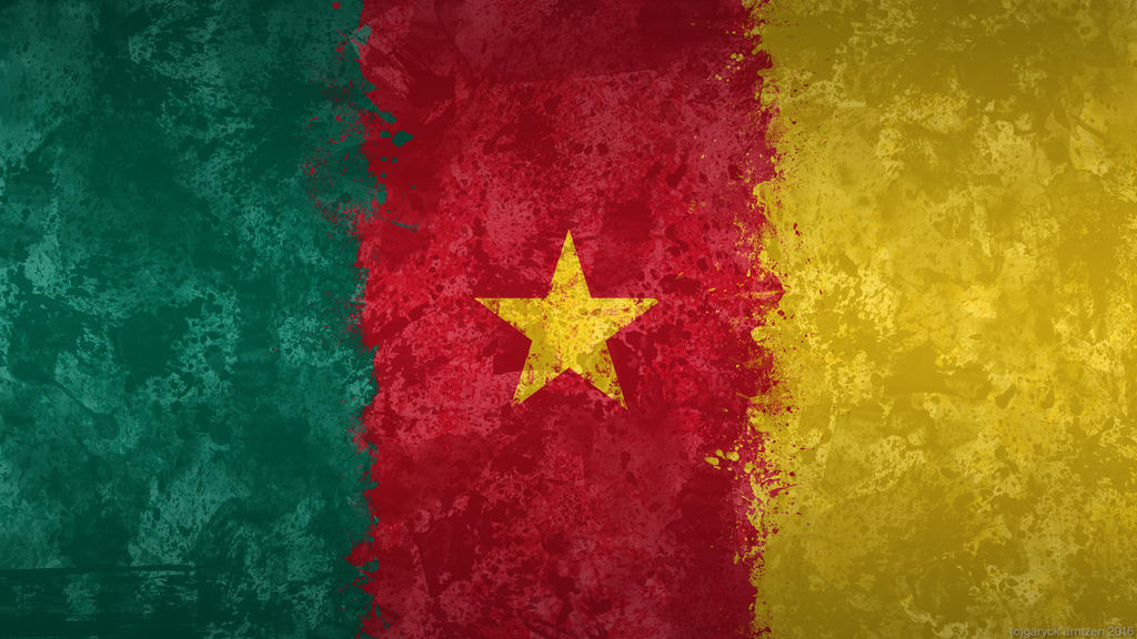 Cameroon Flag - Grunge