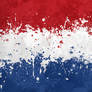 Netherlands Flag Wallpaper - Grungy Splatter