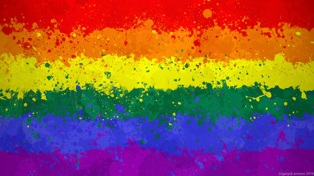 lgbt flag wallpaper grungy splatter