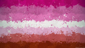 Lesbian Flag Wallpaper - Grungy Splatter