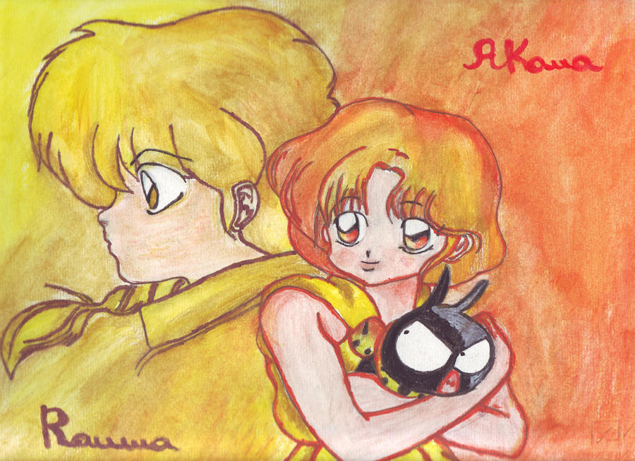 Akane Drawing Ranma Ranma and Akane by Jill90 on DeviantArt