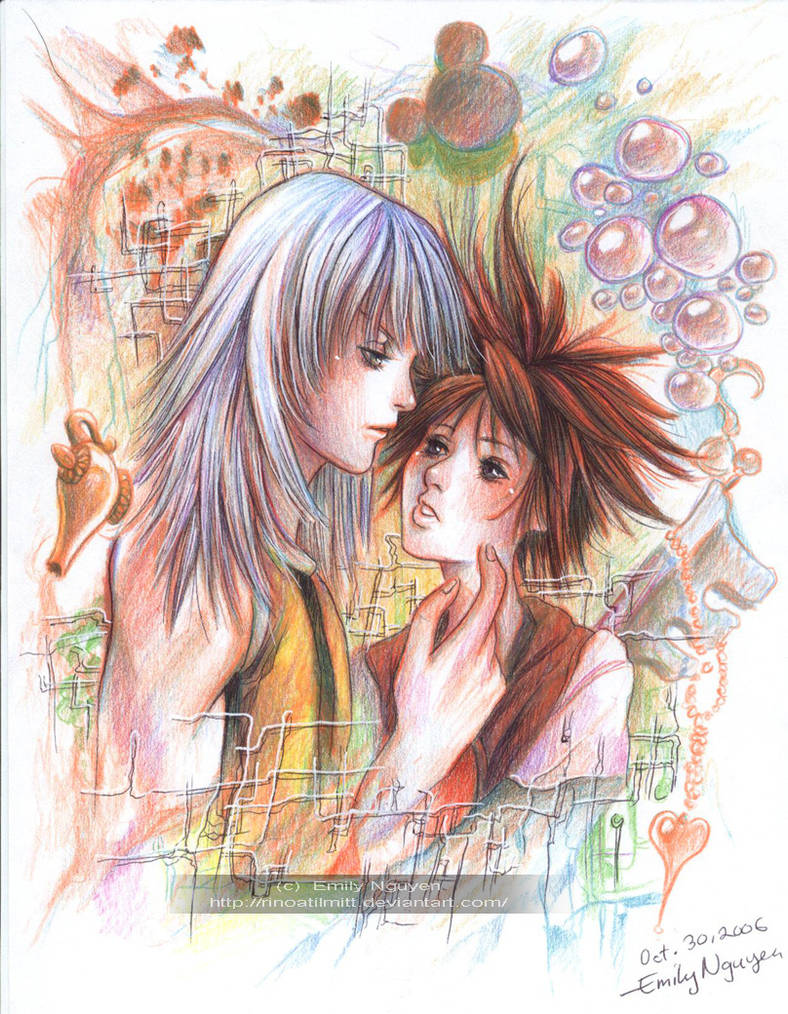 Sora X Riku Kingdom Hearts-- Sora X Riku by emilynguyenart on DeviantArt