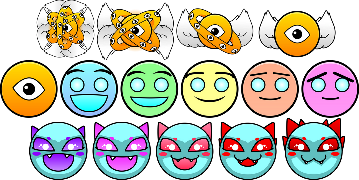 Advanced Difficulty Gd Geometry Dash Enlightened Difficulties 2.0 by BowlingBallBowOnFire on ...