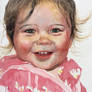 Watercolour portrait of girl