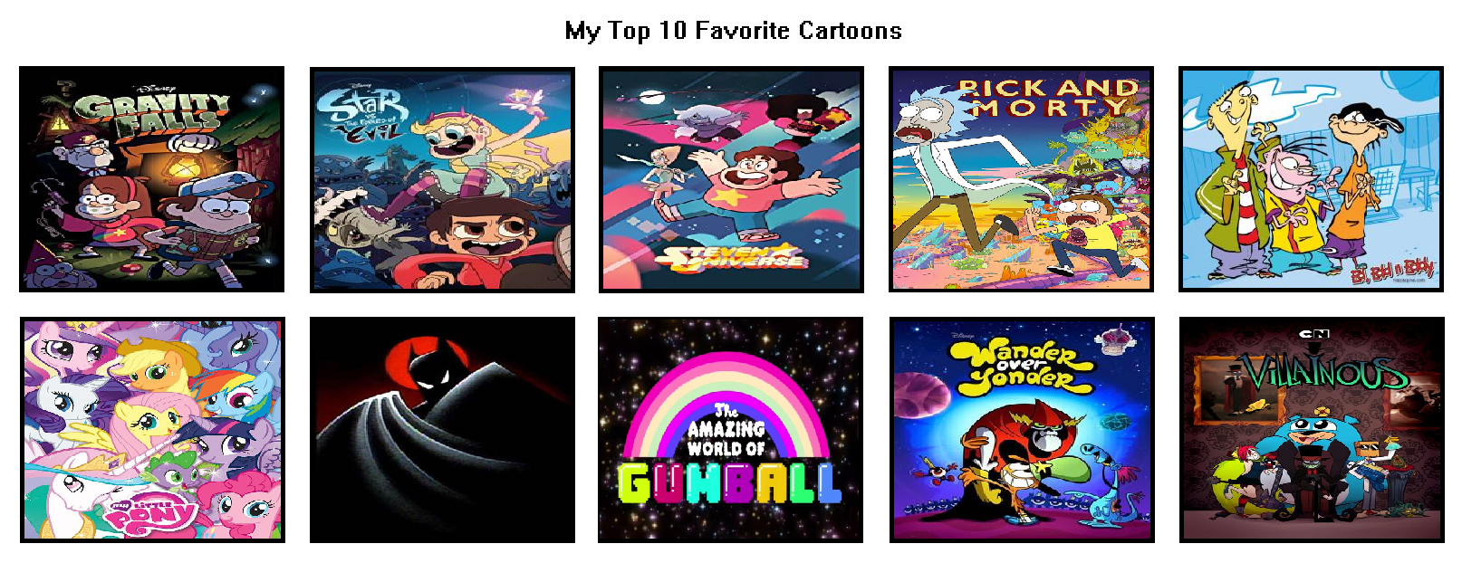 My Top 10 Favorite Cartoons