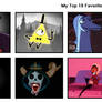 My Top 10 Favorite Cartoon Villians