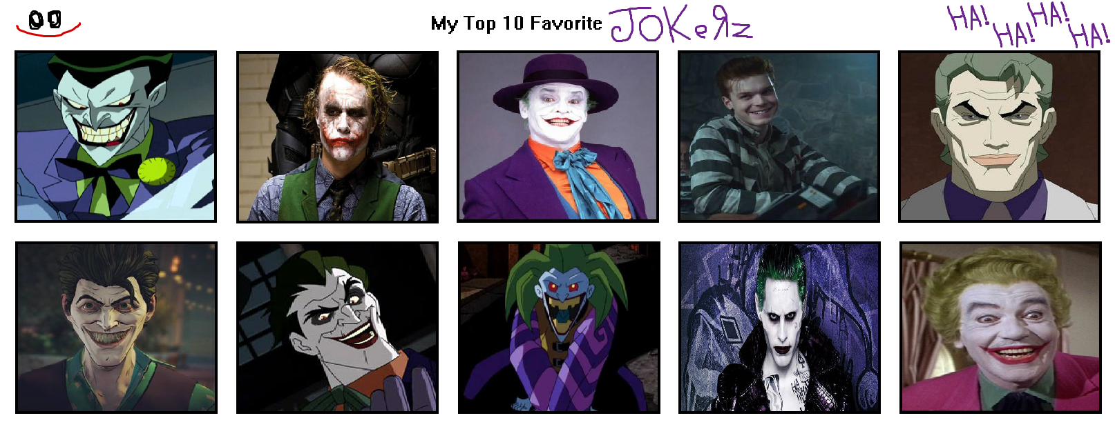 My Top 10 Favorite Jokers by ARTZUME on DeviantArt