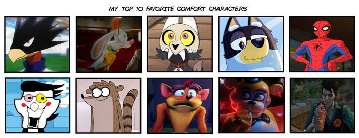 My Top 10 Favorite Comfort Characters