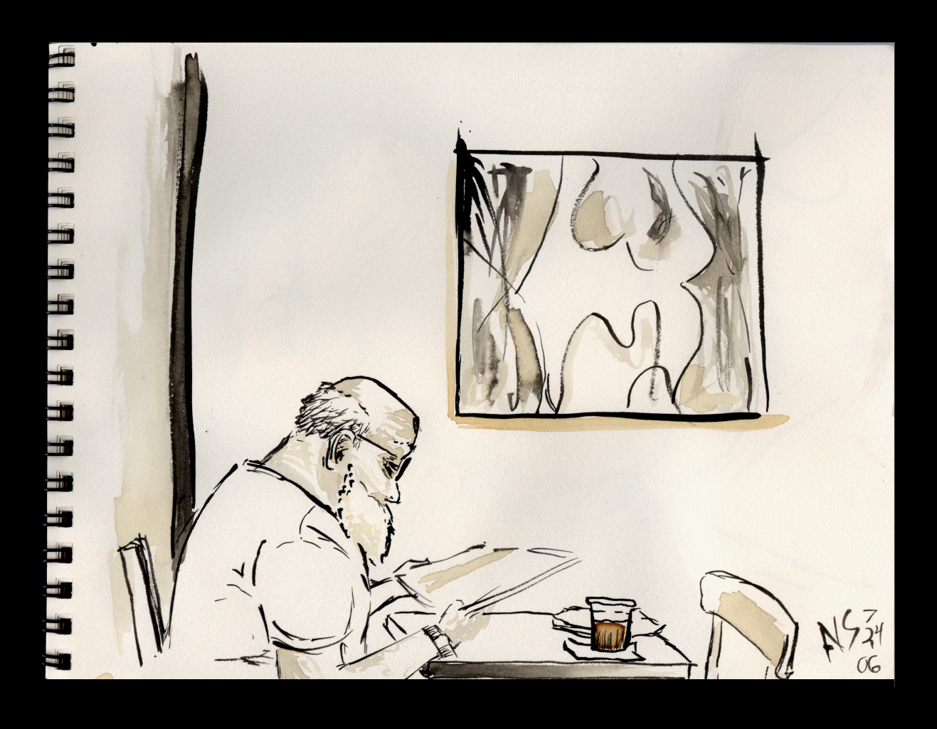 Old Man in a Cafe