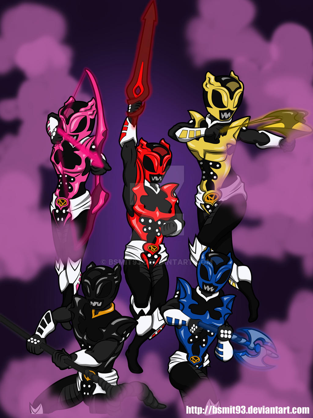 Psycho Rangers (w/Weapons) by bsmit93 on DeviantArt