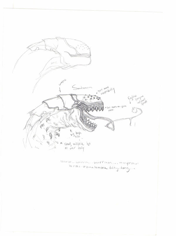 Sandworm Drawing Rference sandworm doodle by sketch100 on DeviantArt