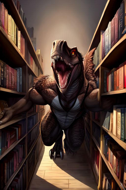 Librosaurus Dinosaur Happy To Be At Library by dinosaurwarlord199x on DeviantArt