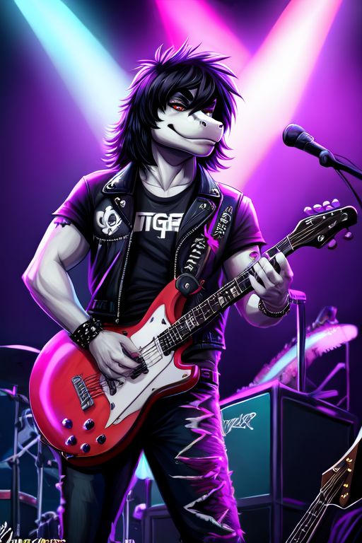 Dinosaur Punk Rocker by dinosaurwarlord199x on DeviantArt