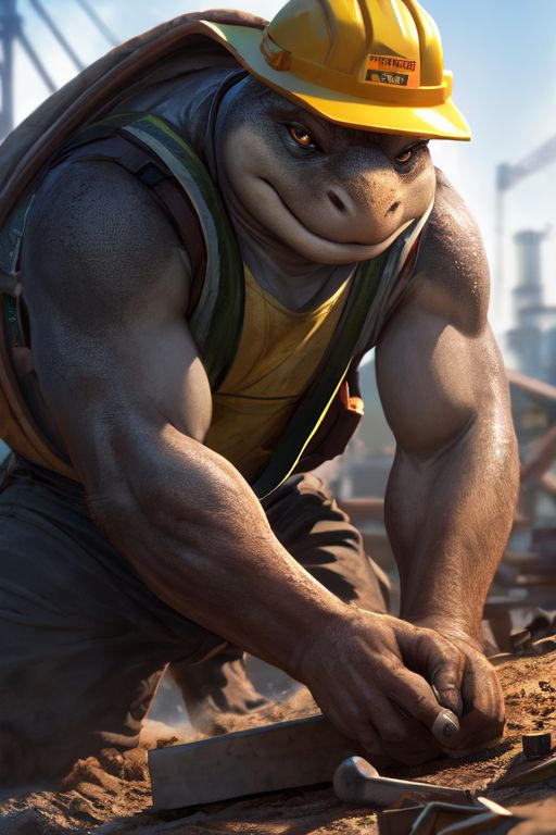 Turtle Construction Worker by dinosaurwarlord199x on DeviantArt