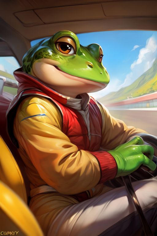 Frog Racing Meme Frog In Race Car by dinosaurwarlord199x on DeviantArt