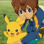 Matsukaze Tenma and Pikachu