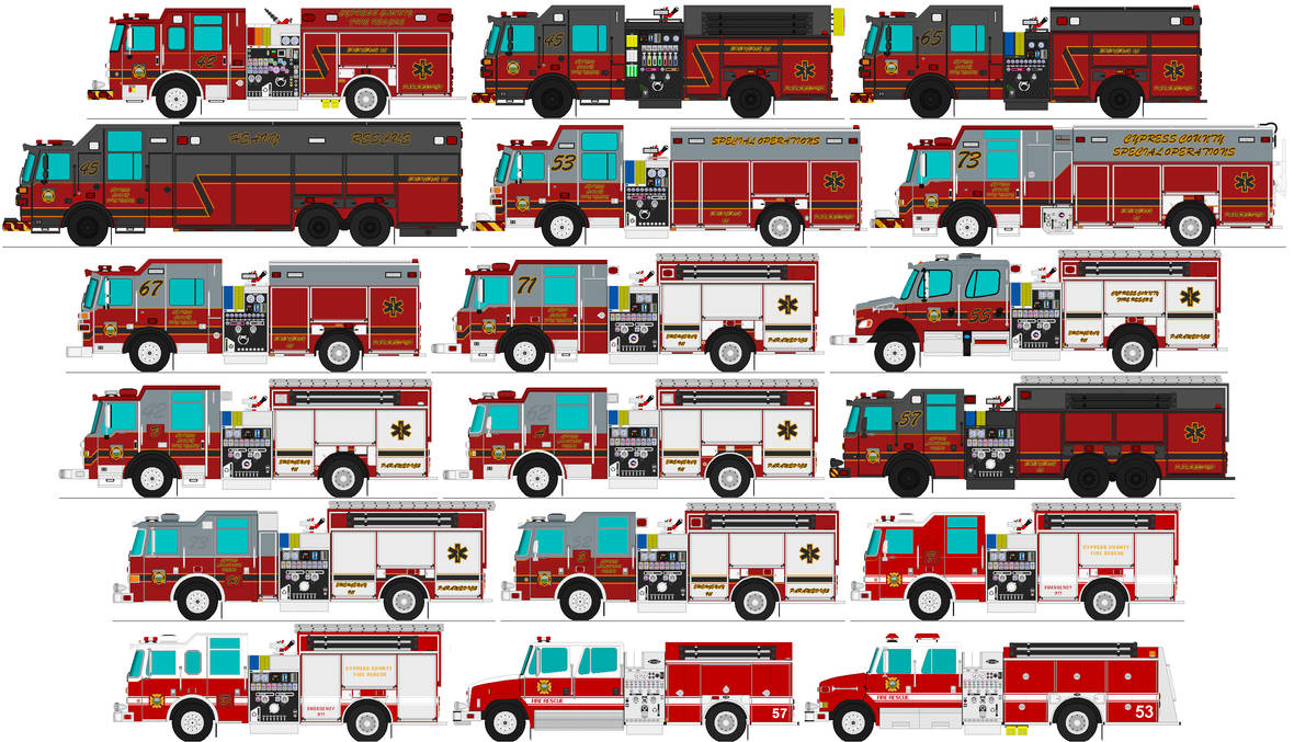 Engine Squad Cypress County Fire Rescue Engines, Squads, Heavy by Jolly-Green ...