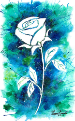 Abstract Blue Rose