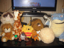 My desk stuffed animals