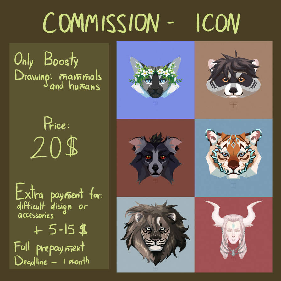 Commission icon info