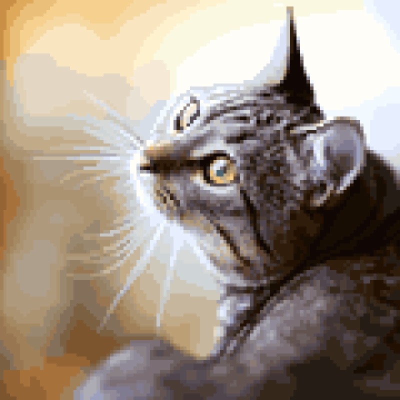 Premium AI Image  cute cat pixel art