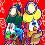 Just a drawing of Captain Junior + Toadette Laura
