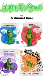 Turtle Tots React - Skinned knee