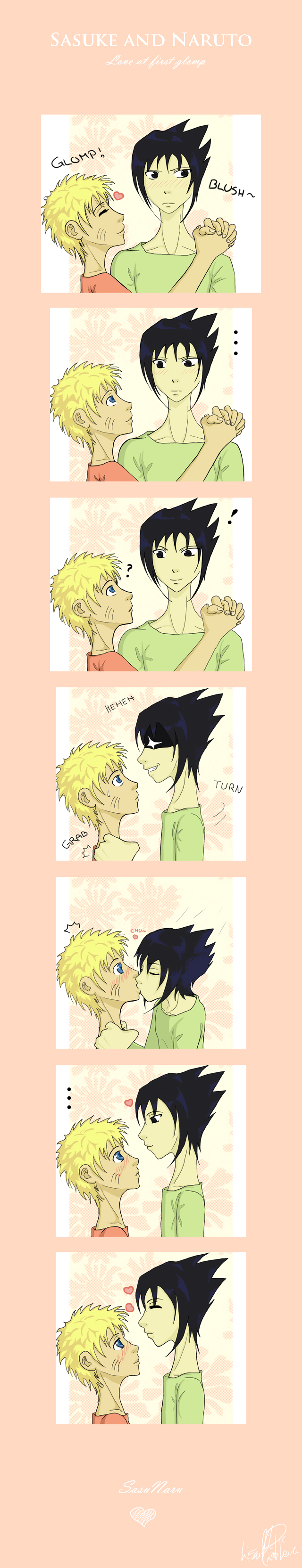 SasuNaru - Love at first GLOMP