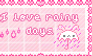 I Love Rainy Days [Stamp]