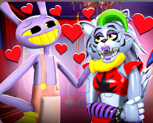 Roxanne wolf x Jax (the amazing digital circus) by Funtimefon on DeviantArt