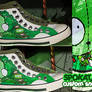 Green sneaker converse