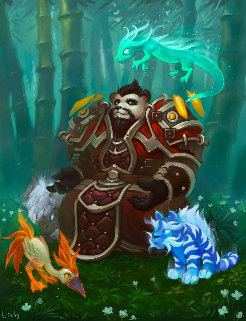 Pandaren and his pets